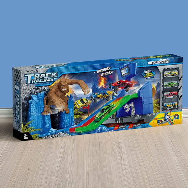Juguete Pista de Carros con Loop, Rampas y Autos Incluidos en Playset Gigante