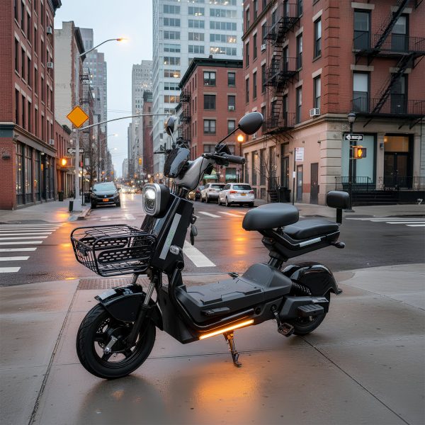 Moboss Bicicleta Electrica para Adultos Bicimoto Electrica Potencia Maxima del Motor 500 W Bateria 60V 20AH Autonomia 35 km Saijian Negro