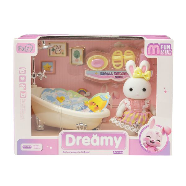 Juguete Conejita con Bañera y Accesorios de Juego